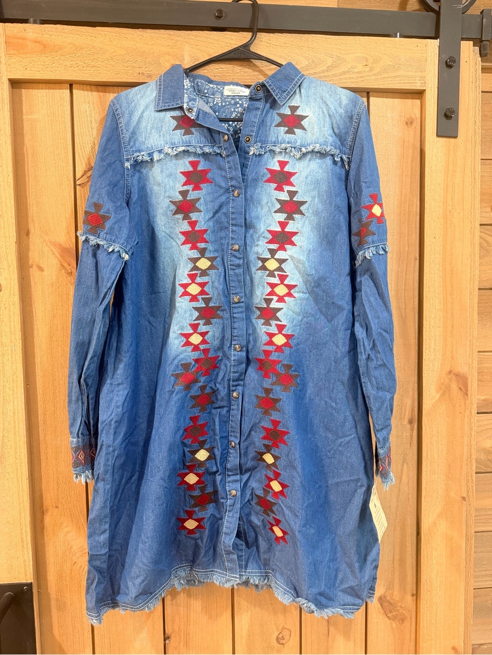 Tasha Polizzi Embroidered Denim Dress